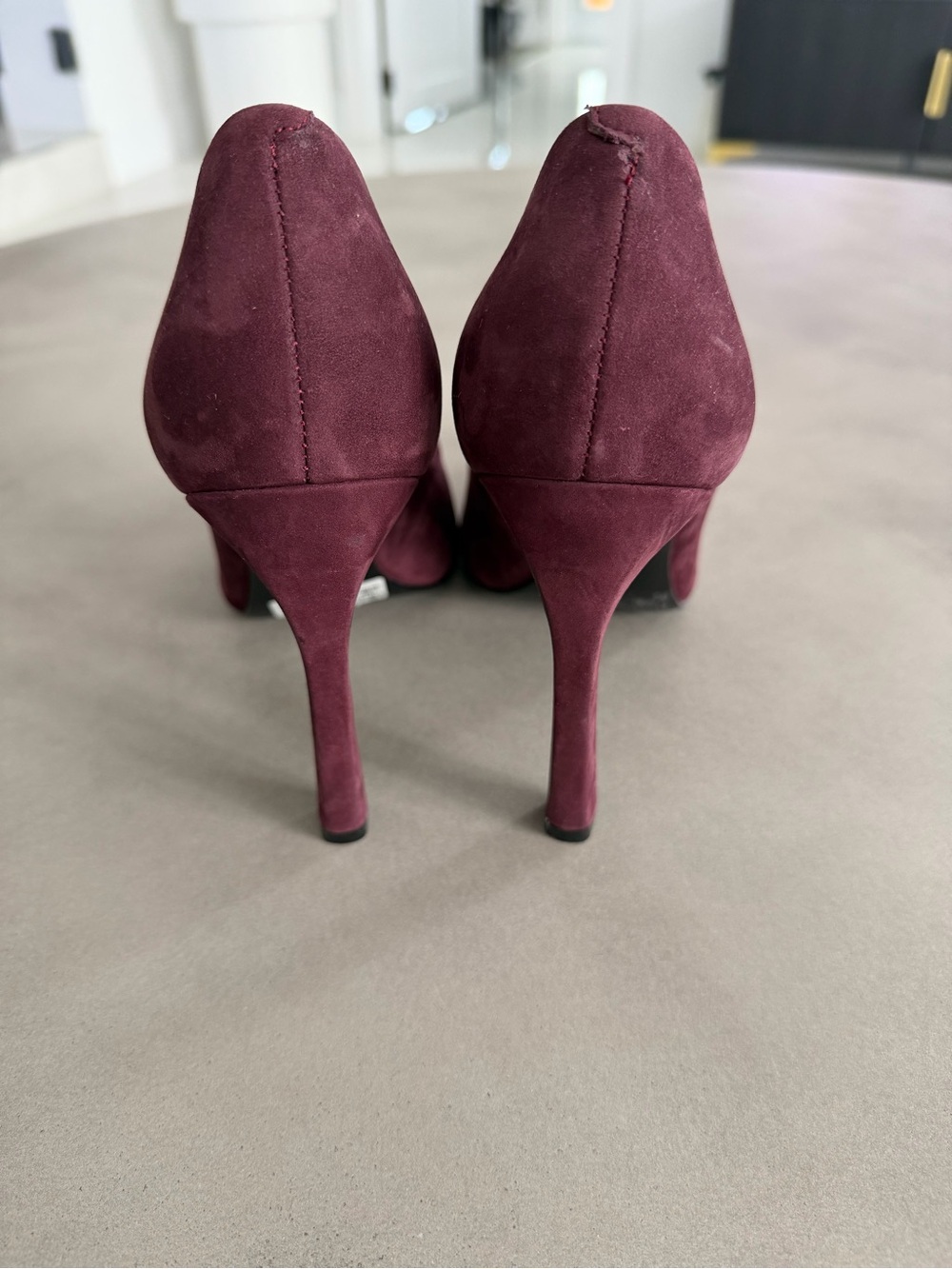 SCHUTZ Pointed-Toe Suede Pumps in Plum - Picture 3 of 6